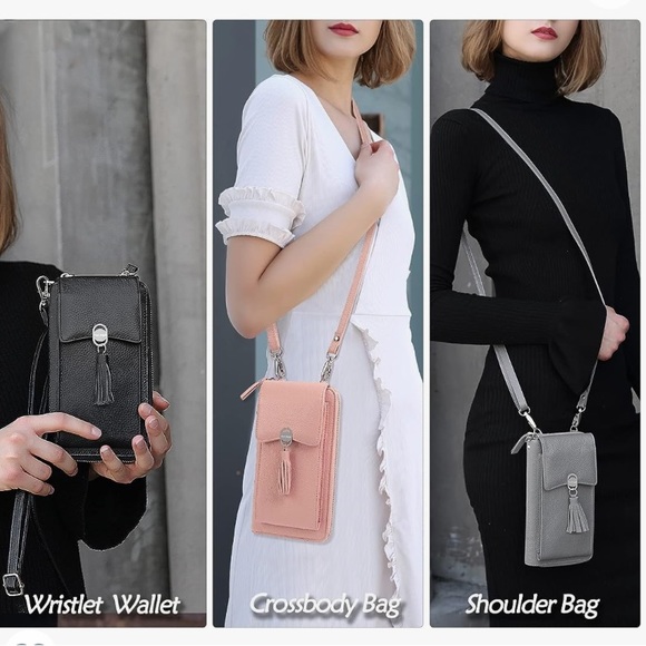 NWT Pearl Angeli Small Crossbody leather Phone Bag/ Women Wallet Cellphone pouch - Picture 10 of 10